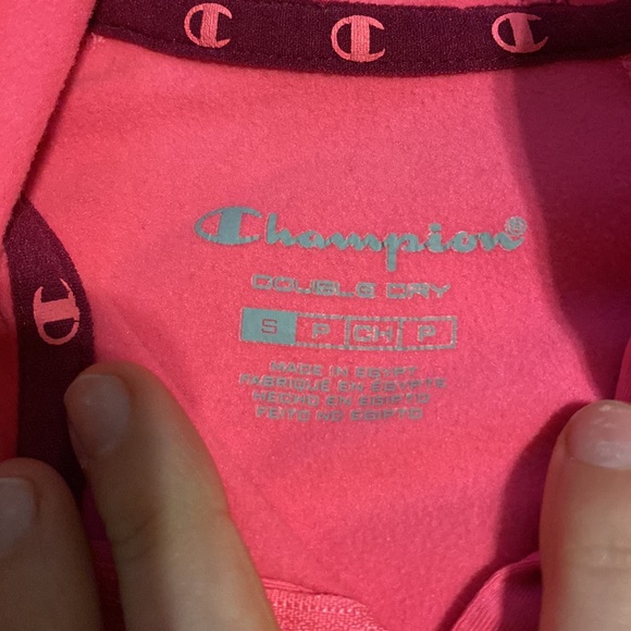 Hot pink Kids Champion Workout hoodie - Picture 5 of 10